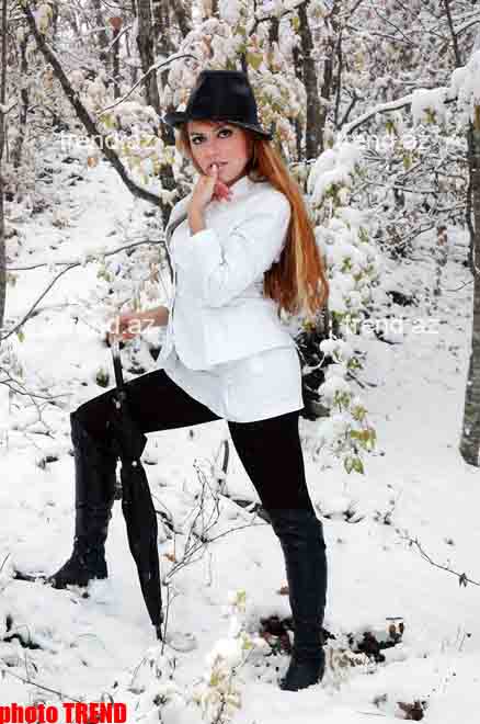 Певица Хураман Шушалы разорена? (зимняя фотосессия)