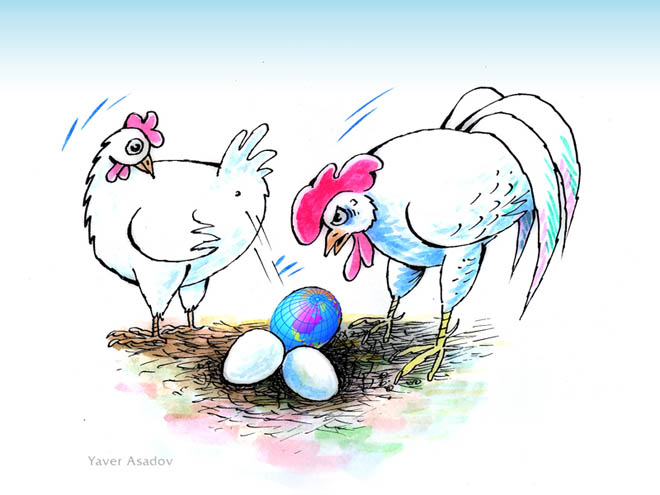 Азербайджанский карикатурист "взял" Корею