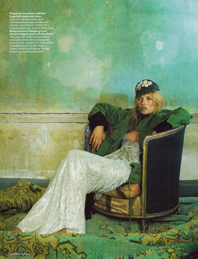 Модель Кейт Мосс для журнала Vogue (фотосессия)