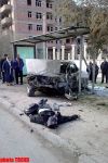 В Баку два автомобиля врезались в автобусную остановку, есть погибшие