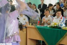 Делегация Российского футбольного союза в гостях бакинских школьников (фотосессия)