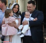 Экс-солист группы "Руки вверх" Сергей Жуков крестил сына