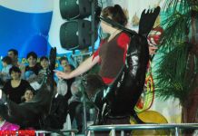 Дельфин с Черного моря рисует флаг Азербайджана, или Необычное шоу в бакинском дельфинарии (фотосессия)