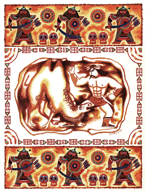 "Деде Горгуд" азербайджанского художника Исмаила Мамедова (фотосессия)