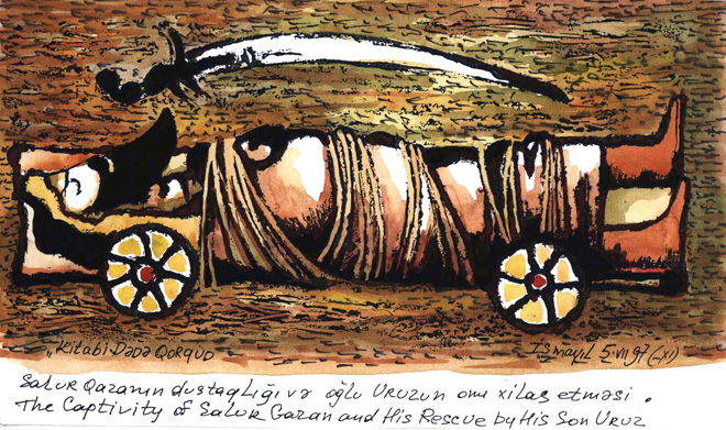 "Деде Горгуд" азербайджанского художника Исмаила Мамедова (фотосессия)