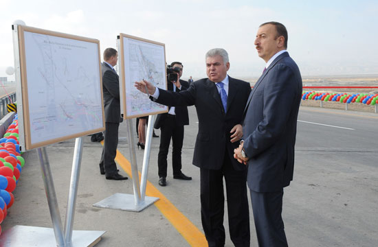 Президент Азербайджана принял участие в открытии после реконструкции участка автодороги Баку - граница России (ДОПОЛНЕНО)(ФОТО)