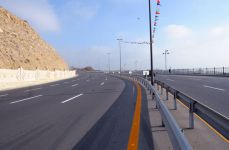 Президент Азербайджана принял участие в открытии участков автомобильной дороги Баку-Алят (ДОПОЛНЕНО)(ФОТО)