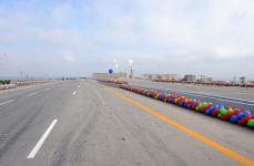 Президент Азербайджана принял участие в открытии после реконструкции участка автодороги Баку - граница России (ДОПОЛНЕНО)(ФОТО)