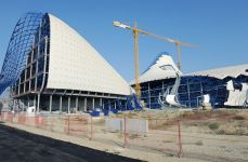 Президент Азербайджана Ильхам Алиев ознакомился с ходом строительных работ в Центре Гейдара Алиева (ФОТО)