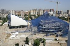 Президент Азербайджана Ильхам Алиев ознакомился с ходом строительных работ в Центре Гейдара Алиева (ФОТО)