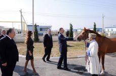Президент Азербайджана принял участие в церемонии открытия нового поселка для семей вынужденных переселенцев в Агдамском районе (ДОПОЛНЕНО) (ФОТО)
