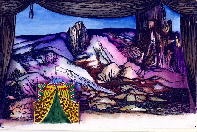 Вернисаж заслуженного художника Азербайджана Исмаила Мамедова. Театральные декорации (фотосессия)