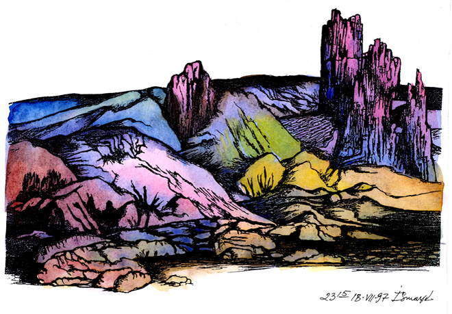 Вернисаж заслуженного художника Азербайджана Исмаила Мамедова. Театральные декорации (фотосессия)