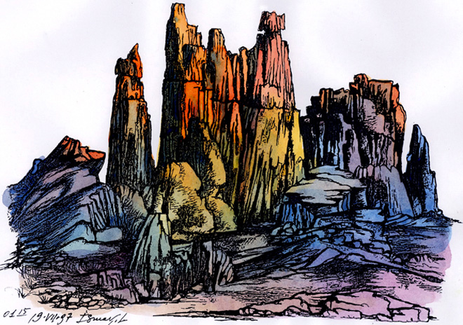 Вернисаж заслуженного художника Азербайджана Исмаила Мамедова. Театральные декорации (фотосессия)