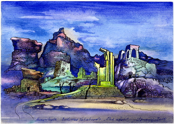 Вернисаж заслуженного художника Азербайджана Исмаила Мамедова. Театральные декорации (фотосессия)