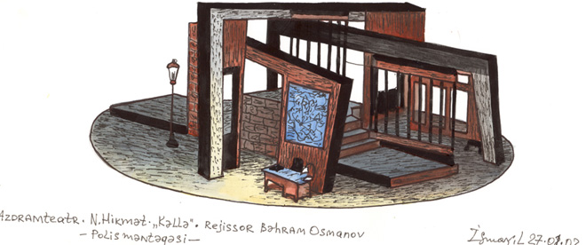 Вернисаж заслуженного художника Азербайджана Исмаила Мамедова. Театральные декорации (фотосессия)