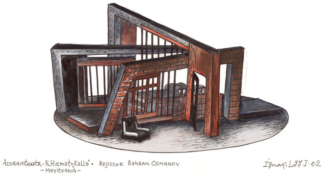 Вернисаж заслуженного художника Азербайджана Исмаила Мамедова. Театральные декорации (фотосессия)