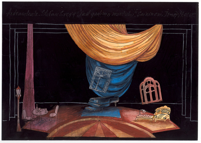 Вернисаж заслуженного художника Азербайджана Исмаила Мамедова. Театральные декорации (фотосессия)