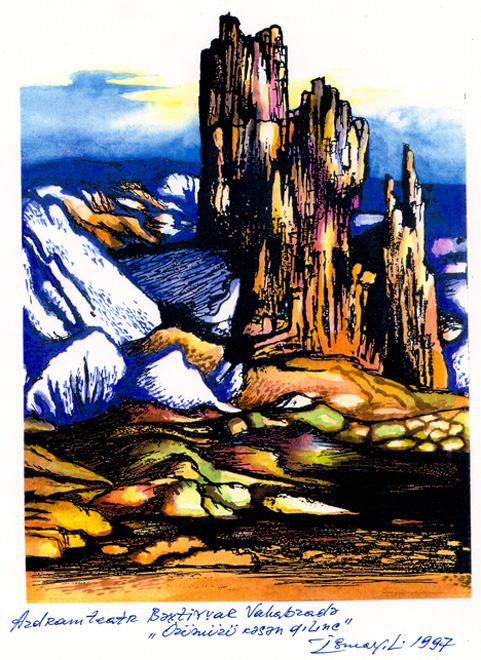 Вернисаж заслуженного художника Азербайджана Исмаила Мамедова. Театральные декорации (фотосессия)