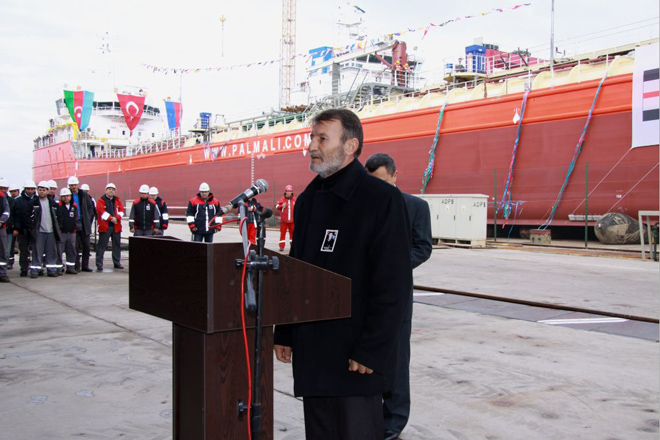 Танкер "Мубариз Ибрагимов" компании Palmali спущен на воду в Стамбуле (ФОТО)