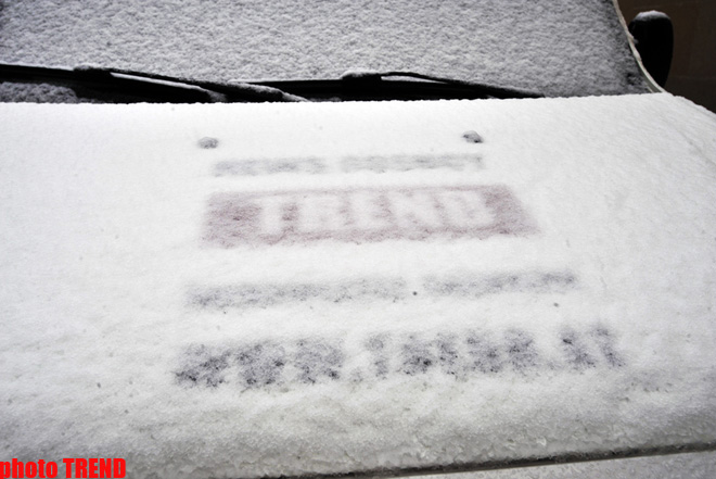 Снежинки в Баку - синоптики предупреждают: ожидается гололед (фотосессия)