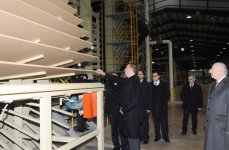 Президент Азербайджана принял участие в открытии завода AZMDF в Апшеронском районе (ФОТО)