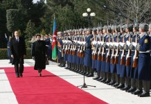 В Баку состоялась церемония официальной встречи Президента Швейцарии (ФОТО)