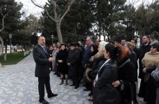 Для людей, живущих в бакинских поселках, будут созданы очень хорошие условия - Президент Ильхам Алиев (версия 2) (ФОТО)
