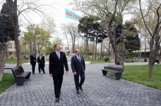 Президент Азербайджана посетил парк имени Героя Советского Союза Гафура Мамедова (ФОТО)