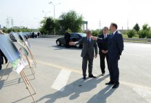 Ильхам Алиев осмотрел стенды по реконструкции на въезде в Сумгайыт и в городе (ФОТО)