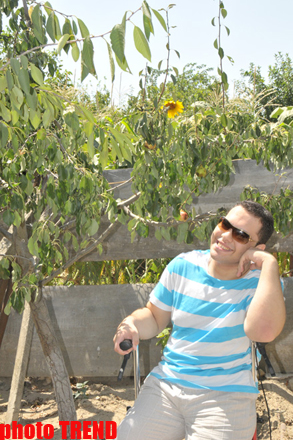 Самурай Мурад Садых в саду бабушки: подсолнух, домино и нарисованная собака (фотосессия)