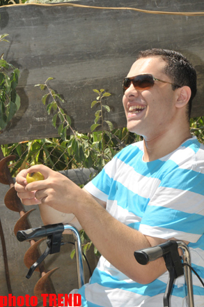 Самурай Мурад Садых в саду бабушки: подсолнух, домино и нарисованная собака (фотосессия)