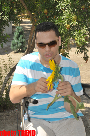 Самурай Мурад Садых в саду бабушки: подсолнух, домино и нарисованная собака (фотосессия)