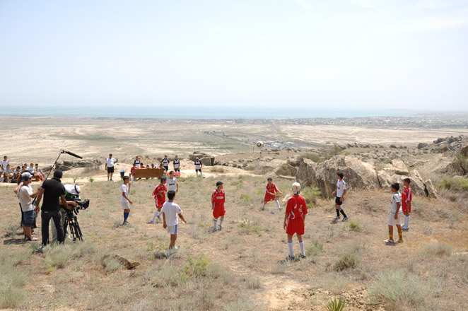 Фотосет со съемок фильма о 100-летии азербайджанского футбола