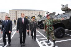 Президент Ильхам Алиев принял участие в открытии Н-ского военного городка Внутренних войск в Губе (ФОТО)