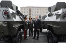 Президент Ильхам Алиев принял участие в открытии Н-ского военного городка Внутренних войск в Губе (ФОТО)