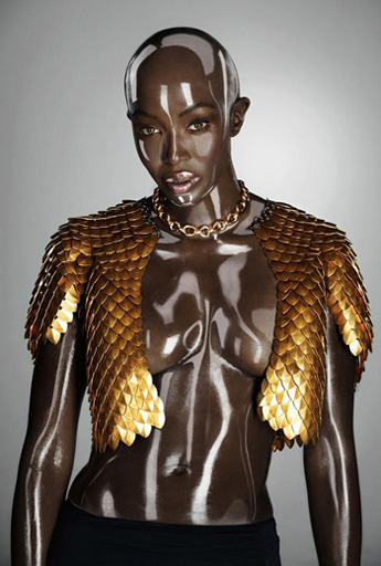 Лысая Наоми Кэмпбелл (фотосессия)