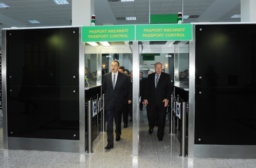 Президент Азербайджана принял участие в открытии международного аэропорта в Габале (ФОТО)