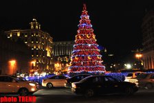 Новогодние улицы Баку - как встретить год Дракона, гороскоп (фотосессия)