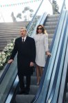 Президент Азербайджана и его супруга приняли участие в открытии новых пешеходных переходов (ФОТО)