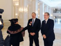 Президент Ильхам Алиев: У Азербайджана и Албании хорошие отношения, прочные связи (ФОТО)