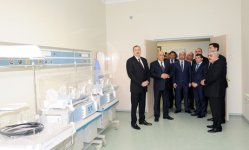Ильхам Алиев принял участие в открытии Гусарской центральной районной больницы (ФОТО)