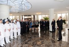 Ильхам Алиев принял участие в открытии Гусарской центральной районной больницы (ФОТО)