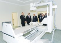 Ильхам Алиев принял участие в открытии Гусарской центральной районной больницы (ФОТО)