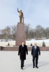 Начался визит Ильхама Алиева в Гусарский район (ФОТО)