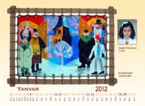 Рисунки в календаре на 2012 год азербайджанских учащихся (фотосессия)