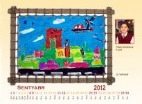 Рисунки в календаре на 2012 год азербайджанских учащихся (фотосессия)
