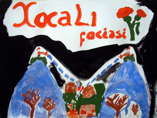 "Трагедия в Ходжалы" в работах юных художников (фотосессия)