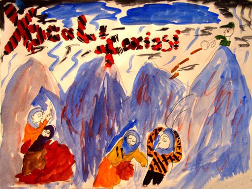 "Трагедия в Ходжалы" в работах юных художников (фотосессия)