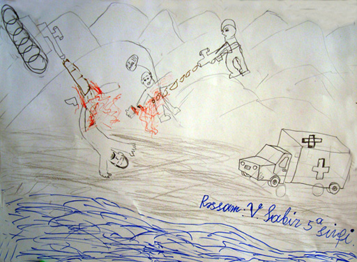 "Трагедия в Ходжалы" в работах юных художников (фотосессия)